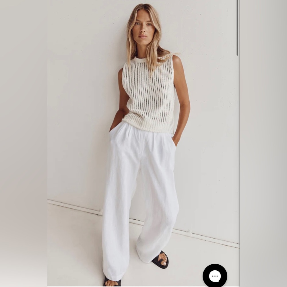 NORAH WHITE LINEN PANT